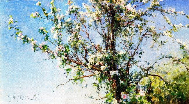 Image - Mykhailo Berkos: Apple Tree in Bloom (1919).